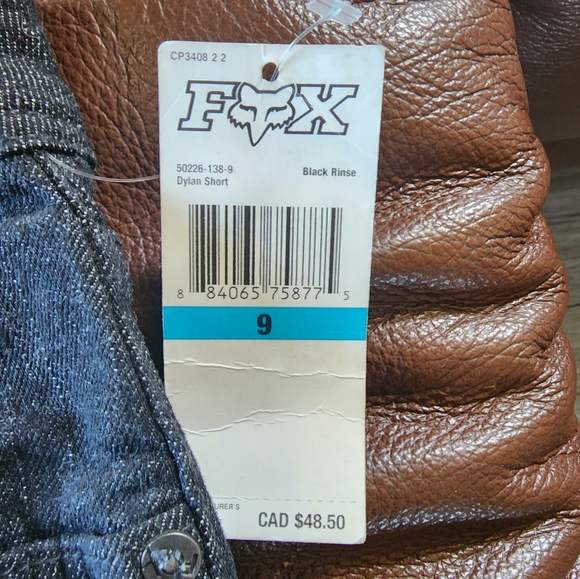 Fox "Dylan" Shorts - Black, Size 11 - Picture 3 of 3